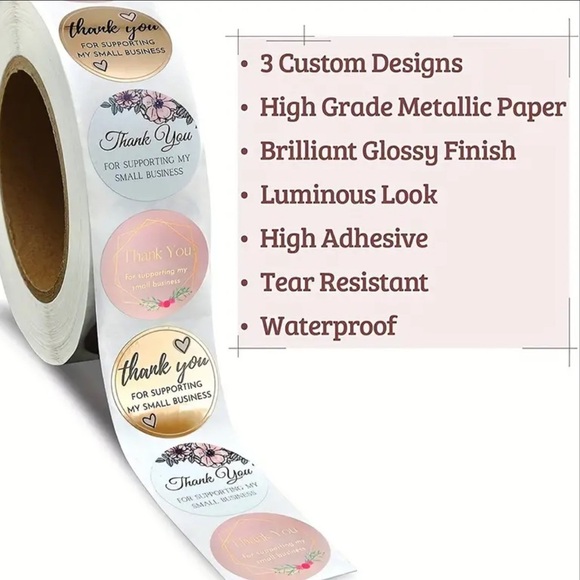 500 pcs "Thank You for Supporting My Small Business" Stickers - Picture 7 of 9